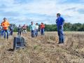 Strip-till demonstrations, such as this one in the Upper Macoupin Creek Watershed, help farmers understand the strategy behind improving phosphorus management, Image by Illinois Soybean Association 